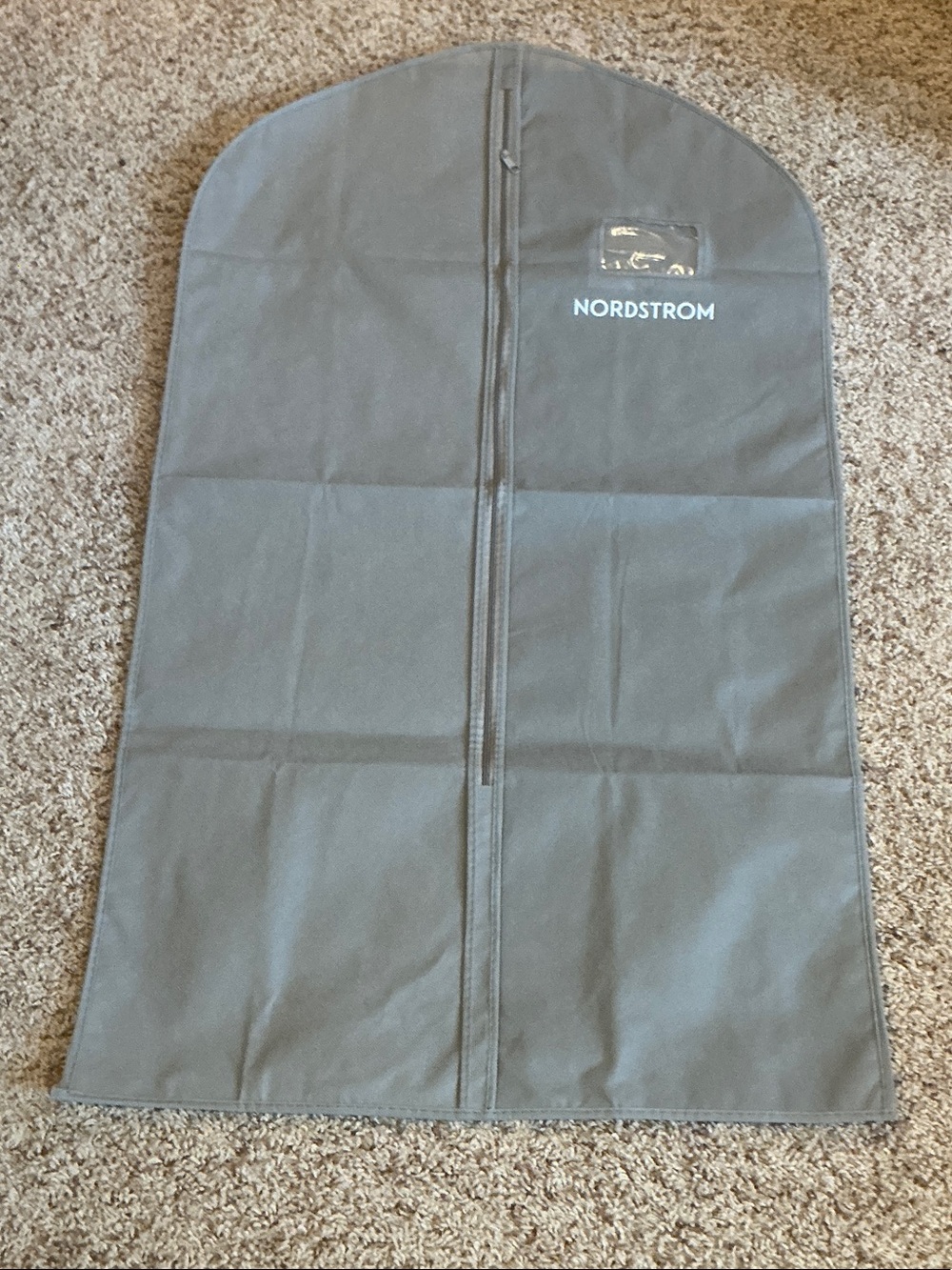 ✨Nordstrom Gray Garment Bag with logo